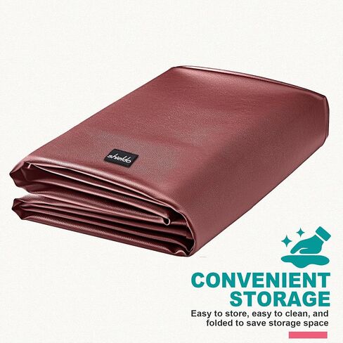 Pool Table Cover, Heavy Duty Leatherette Billiard Pool Table Covers Hard Top, Waterproof & Tearproof Cover for Pool Table 7/8/9 Feet Fitted (Brown/Matte, 7FT-92"LX 52"WX 7"H) in Kuwait
