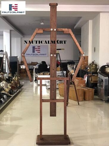 NauticalMart Full Suit Of Armour Wooden Stand Medieval Armor Rack for Home, Museum & Collectors in Kuwait