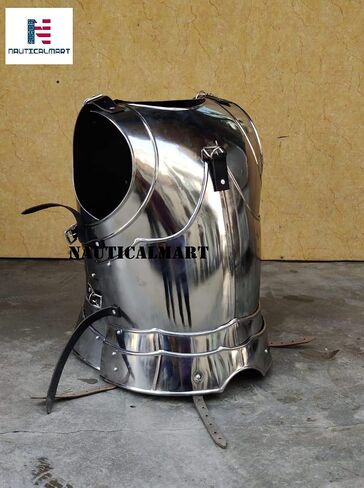 Nautical-Mart Gothic Breastplate - Medieval Armor One Size - Silver Steel Unisex Adult Breastplate in Kuwait