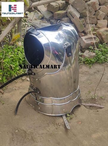 Nautical-Mart Gothic Breastplate - Medieval Armor One Size - Silver Steel Unisex Adult Breastplate in Kuwait
