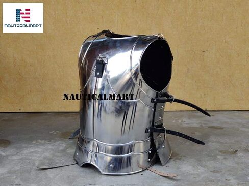 Nautical-Mart Gothic Breastplate - Medieval Armor One Size - Silver Steel Unisex Adult Breastplate in Kuwait