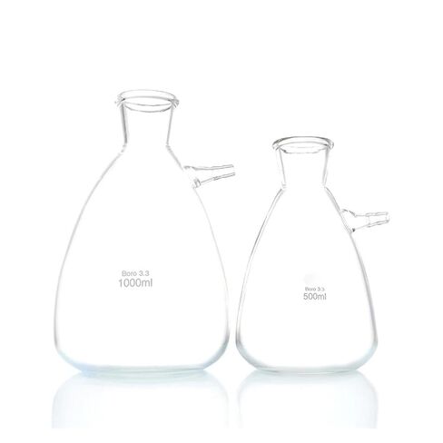 Upper Mouth Suction Filter Bottle High Borosilicate Conical Filter Bottle Laboratory Suction Filtration Device(1000ml) in Kuwait