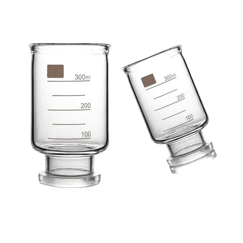 1PC 300ml 500ml Glass Sand Core Filter Funnel Cup Laboratory Solvent Filtration Accessories Original Product (500ml Glass Funnel) in Kuwait
