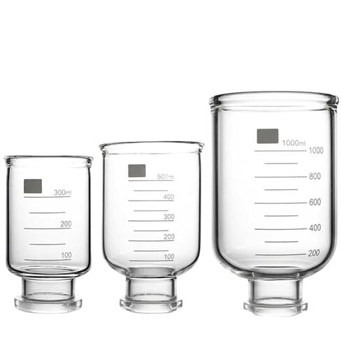 1PC 300ml 500ml Glass Sand Core Filter Funnel Cup Laboratory Solvent Filtration Accessories Original Product (500ml Glass Funnel) in Kuwait