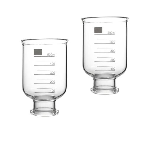 1PC 300ml 500ml Glass Sand Core Filter Funnel Cup Laboratory Solvent Filtration Accessories Original Product (500ml Glass Funnel) in Kuwait