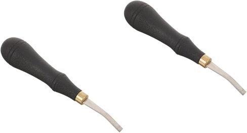 Lurrose 2pcs Stainless Steel Flat Sharpening File for Leather Ergonomic Hand File with Comfortable Grip for Leather Beveling and Polishing in Kuwait