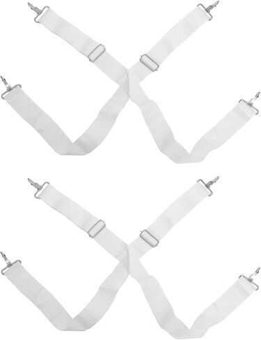 2pcs White Nylon Drum Shoulder Straps Adjustable Double Shoulder Drum Strap Replacement for Prevents Slipping Comfortable Percussion Instrument Accessories in Kuwait