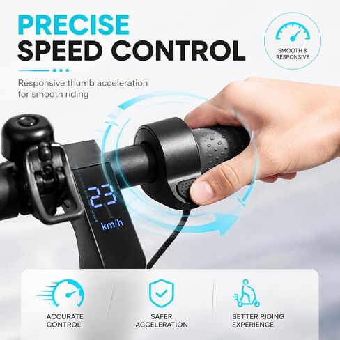 Electric Scooter Thumb Throttle Replacement Compatible with GOTRAX GXL V2/Hiboy S2 and S2 Pro/Megawheels S10 Models, Finger Speed Control Accelerator Accessory with Waterproof Plug in Kuwait