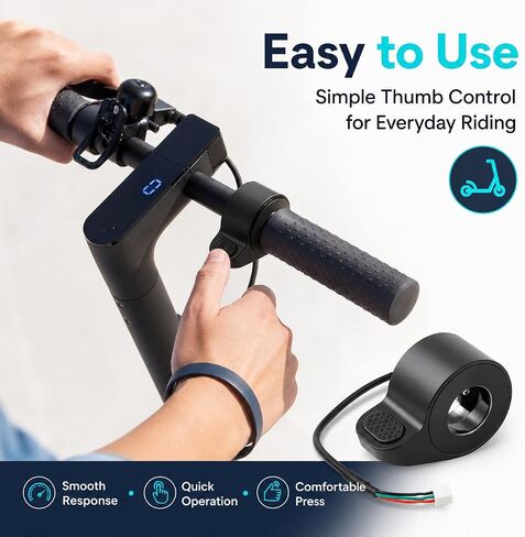 Electric Scooter Thumb Throttle Replacement Compatible with GOTRAX GXL V2/Hiboy S2 and S2 Pro/Megawheels S10 Models, Finger Speed Control Accelerator Accessory with Waterproof Plug in Kuwait