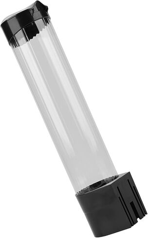 HURRISE 60-80 Cups Plastic Cup Dispenser with One Touch Button and Cover, Easy Installation for Home and Office Use (Black) in Kuwait