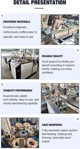 High Speed Fully Automatic Paper Cup Machine, Industrial Disposable Cup Production Equipment in Kuwait