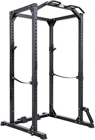 HulkFit Multi-Functional Adjustable Pro Series Power Rack Power Cage Exercise Equipment for Home Gym with Squat Rack Attachments and Accessories - Bench Press, Squats, and Deadlifts - Multicolor in Kuwait