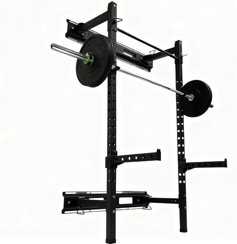 حامل القرفصاء الكهربائي المثبت على الحائط من Fitvids، سعة 1000 رطل للمنزل والجراج مع خطافات J، ذراع رافعة القرفصاء، مقاسات وألوان متعددة in Kuwait