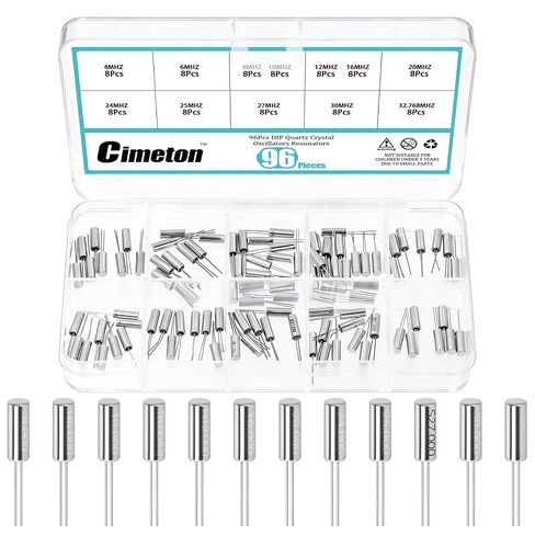 96PCS 12 Value Quartz Crystal Oscillator 4MHz-32.768MHz DIY Quartz Crystal Resonators Oscillator for TV Automobile Electronics DVD MP3 MP4 in Kuwait