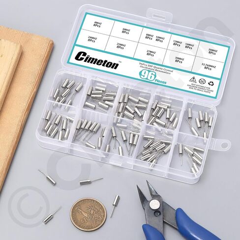 96PCS 12 Value Quartz Crystal Oscillator 4MHz-32.768MHz DIY Quartz Crystal Resonators Oscillator for TV Automobile Electronics DVD MP3 MP4 in Kuwait