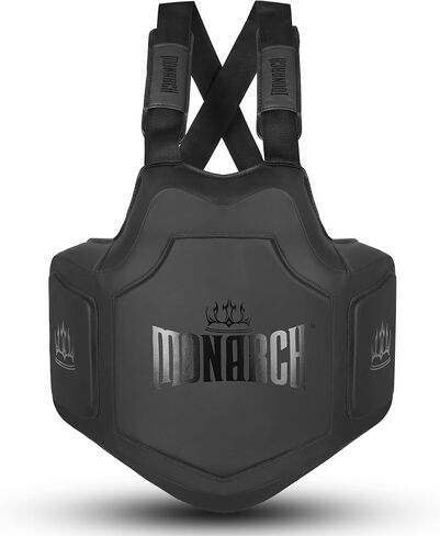 Boxing Body Protector, Chest Rib and Belly Pad for Muay Thai Kickboxing MMA Training, Adjustable Body Shield with Multilayer Shock-Absorbing Foam for Coaches and Sparring Partners in Kuwait