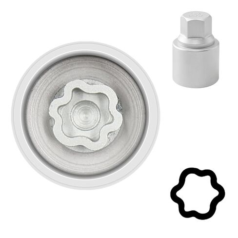 059 قفل عجلة مفتاح مفتاح Nut متوافق مع سلسلة BMW ، (المقبس OD 29mm-ID 25mm) ، أداة إزالة الجوز العجلة المضادة للسرقة ، مزيل المسمار المضاد للسرقة in Kuwait