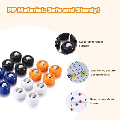 16Pcs Mini Shuffleboard Pucks Shuffleboard Rollers Set 25mm Tabletop Sliding Pucks Shuffleboard Table Pucks for Kids Adults in Kuwait