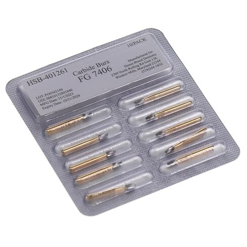 401261 HSB FG #7406 12-Blade Egg Shaped Trimming & Finishing Burs 100/Pk in Kuwait