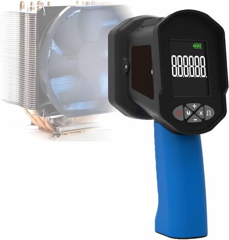 ERICAT Non-Contact Digital Stroboscope, Handheld Digital Strobe Tachometer with 16 Lamp Beads, Measurement Range 60-99999 FPM & High Accuracy 0.001%, for Fan, Motor Engine, Tire, Speed Test in Kuwait