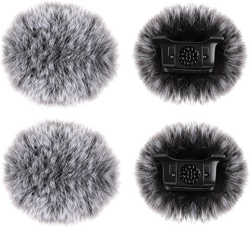 Microphone Windscreen for DJI MIC MINI (2024) Wireless Microphone Furry Wind Muff Accessories (2 Packs-Grey) in Kuwait