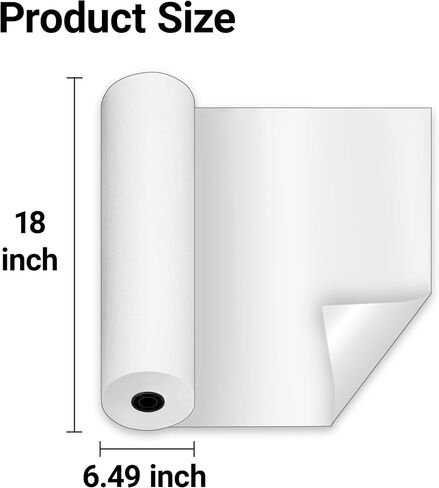 Heavy Duty Freezer Paper Roll 18" x 12000" (1000 feet) White Paper for Freezing Food for Meat & Fish Markable Plastic Coated Food Wrapping for Freezing Food,Keeps Meat Fresh,Safe Protection in Kuwait