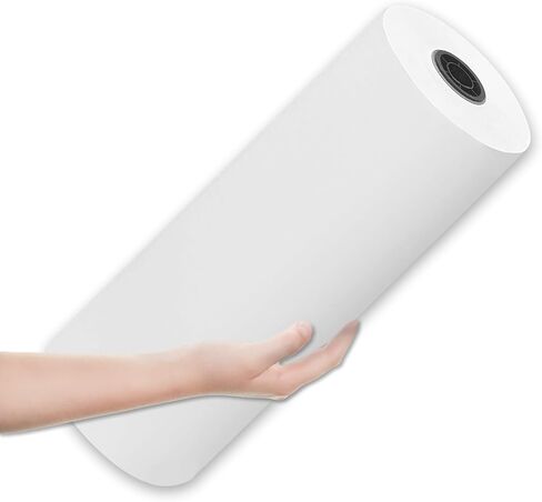 Heavy Duty Freezer Paper Roll 18" x 12000" (1000 feet) White Paper for Freezing Food for Meat & Fish Markable Plastic Coated Food Wrapping for Freezing Food,Keeps Meat Fresh,Safe Protection in Kuwait