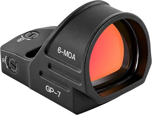 GOWUTAR GP-7 Large Window Red Dot Sight - 6 MOA RMR Footprint Red Dot Optic - Shake Awake Open Reflex Sights in Kuwait