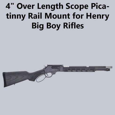 Gotical 4 Inches Over Length Scope Picatinny Rail Mount for Henry Big Boy Rifles, Aluminum Construction, #8-40 1/4 Screws and Wrench Included (Black) in Kuwait