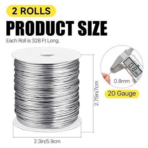 218 Yard Stainless Steel Wire for Jewelry Making, 20 Gauge Stainless Steel Beading Wire 0.8mm for Crafts, DIY Projects, Sculpting Jewelry Making in Kuwait