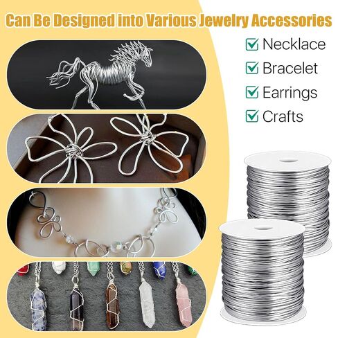 218 Yard Stainless Steel Wire for Jewelry Making, 20 Gauge Stainless Steel Beading Wire 0.8mm for Crafts, DIY Projects, Sculpting Jewelry Making in Kuwait