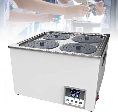 Stainless Steel Water Bath with Adjustable Cover, Anti-Dry Burn Protection, Drain Hole, and Static Control for Precise Heating, Ideal for Cooking and Laboratory Use in Kuwait