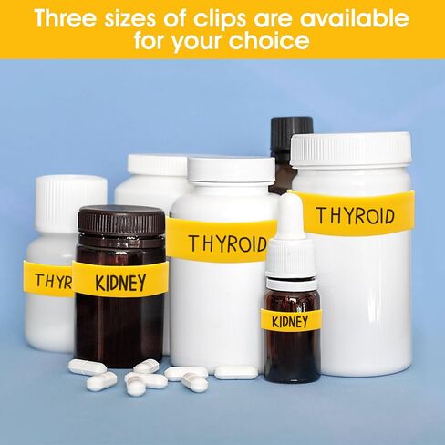 18 PCS Clips for Pill Bottles Portable Medicine Bottle Label Clips for Easy Medication Identification with 2 Pens in Kuwait