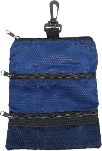 Golf Tee Pouch Detachable Golf Valuables Pouch with Hook and Zipper Multiple Pockets Golf Pouch for Tees Balls Keys and Phones Golf Accessories Pouch for Man and Women in Kuwait