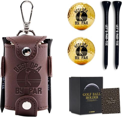 Opa Gifts Golf Ball & Tee Holder with 2 Balls and 2 Tees - Opa Golf Gifts Accessories for Men in Kuwait
