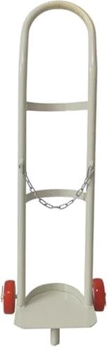 Oxygen Tank Bracket Holds-Welding Oxygen Tank Cart on Wheels, Heavy-Duty Steel Trolley for Safe Transportation and Storage of Gas Cylinders,（White,H-95cm(37 3/8")） in Kuwait
