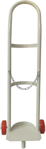 Oxygen Tank Bracket Holds-Welding Oxygen Tank Cart on Wheels, Heavy-Duty Steel Trolley for Safe Transportation and Storage of Gas Cylinders,（White,H-95cm(37 3/8")） in Kuwait