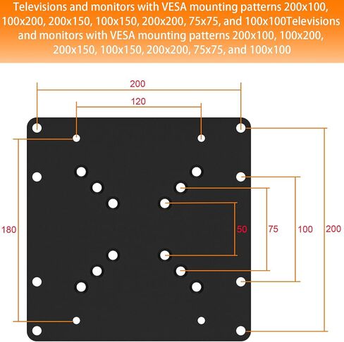 Universal VESA Mount Adapter Plate Bracket, Adapter for TV from 23" - 42" Size, VESA-Compatible Devices for TVs, Monitors, & Displays in Kuwait