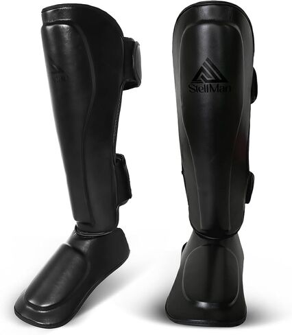 MMA Shin Guards for Men & Women | Lightweight Kickboxing Shin Pads with Foot Protection | Muay Thai, Sparring, Martial Arts & MMA Training Gear in Kuwait