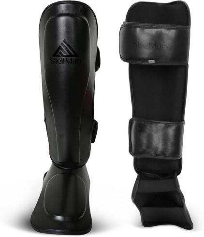 MMA Shin Guards for Men & Women | Lightweight Kickboxing Shin Pads with Foot Protection | Muay Thai, Sparring, Martial Arts & MMA Training Gear in Kuwait