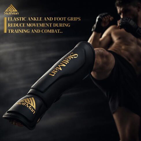 واقيات الساق MMA للرجال والنساء | وسائد كيك بوكسينغ خفيفة الوزن مع حماية للقدم | معدات تدريب الملاكمة التايلاندية والسجال والفنون القتالية والفنون القتالية المختلطة in Kuwait