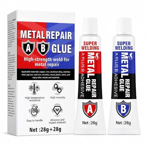 Liquid Metal Weld Repair Paste, Metal Glue Heavy Duty Waterproof, Heat and Cold Resistance, Epoxy Industrial Metal Glue for All Purpose Repairs for Metal, Plastic, Steel, Ceramics in Kuwait