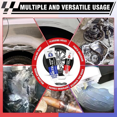 Liquid Metal Weld Repair Paste, Metal Glue Heavy Duty Waterproof, Heat and Cold Resistance, Epoxy Industrial Metal Glue for All Purpose Repairs for Metal, Plastic, Steel, Ceramics in Kuwait