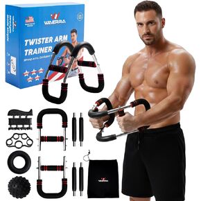 Adjustable Power Twister Arm Trainer - Chest Workout Equipment for Home Gym, Forearm Trainer & Muscle Exerciser for Men and Women, Portable Home Workout Strength Training, Upper Body Exercise Bar in Saudi Arabia