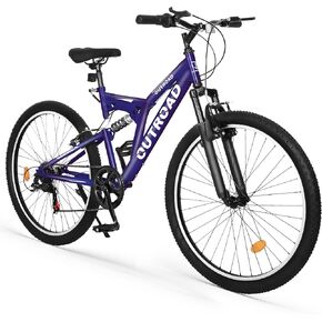 26 Inch Mountain Bike for Adult Men Women, 7 Speed Mountian Bicycle with Dual V Brake Suspension MTB Bicycle, Multiple Colors in Kuwait