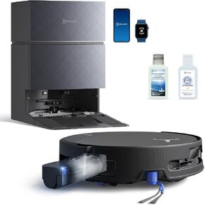 ECOVACS DEEBOT X11S PRO Omni Robot Vacuum and Mop، 30000Pa، TrueEdge Roller Mopping، محطة Omni للتنظيف بدون جهد، شحن سريع لمدة 3 دقائق للمنزل الكبير، ZeroTangle، تجنب الذكاء الاصطناعي، وكيل YIKO in Kuwait