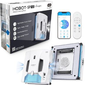 روبوت تنظيف النوافذ HOBOT-SP10 iScraper، كشط الرذاذ، شفط 6000 باسكال، تطبيق + جهاز تحكم عن بعد، زجاج مؤطر/بدون إطار، للاستخدام الداخلي/الخارجي in Kuwait