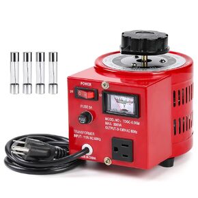 500VA Adjustable Voltage Transformer, 110V Input 0-130V Output AC Voltage Regulator Stabilizer, Stepless Variable Power Converter for Household Industrial Laboratory Equipment Voltage Testing in Kuwait