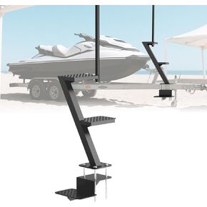 4 Step Boat Trailer Steps for Tongue Heavy Duty, Boat Trailer Ladder with Non-Slip Surface and Safety Handle 500 lbs Capacity in Saudi Arabia