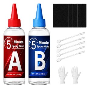 5 Minute Epoxy Glue 250ml, Clear High Strength Tough Durable, 2 Part Epoxy Adhesives for Repairing Tiles, Metal, Ceramics, Plastics, Wood in Kuwait